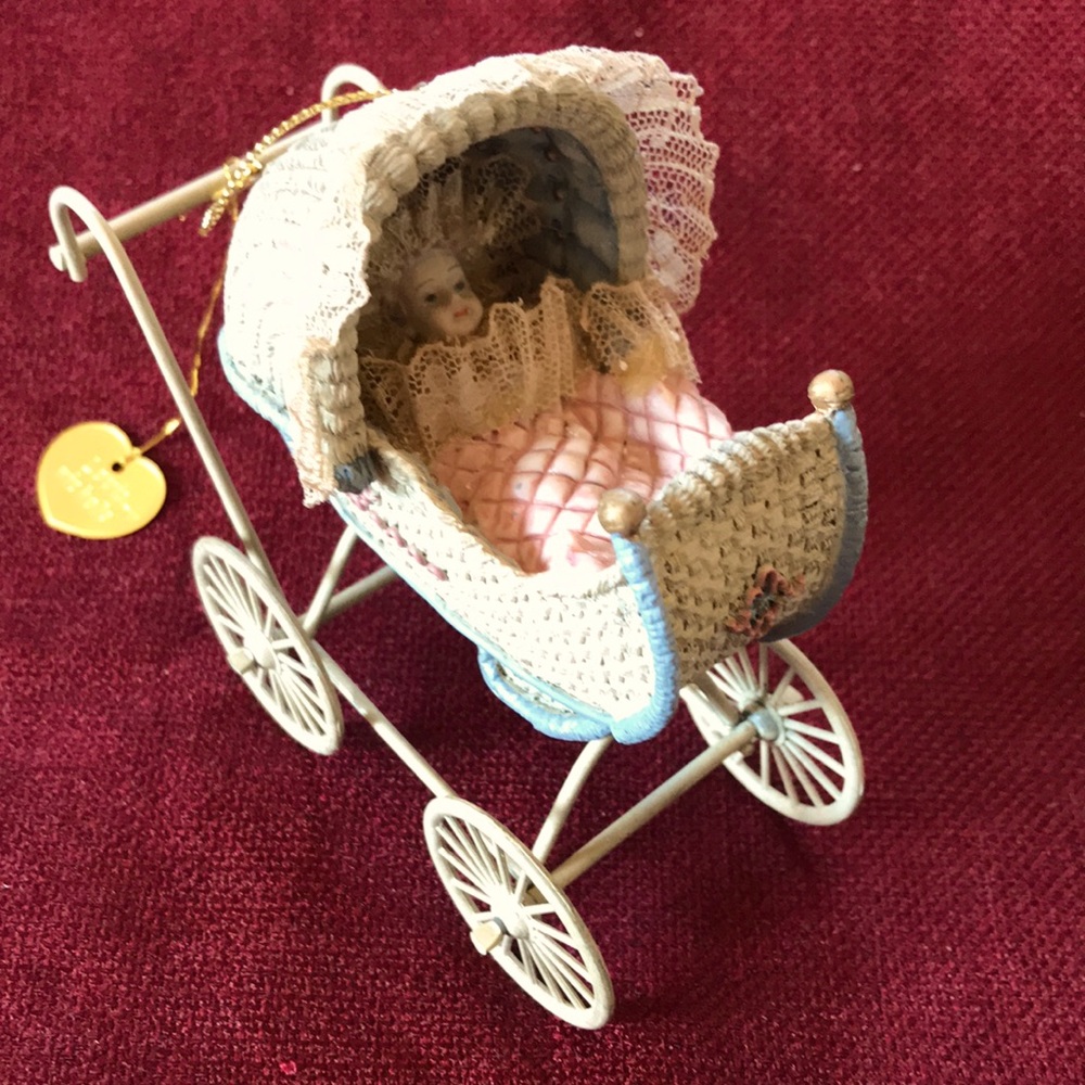 Vintage Ornament Louis Nichole Victorian Style Baby Carriage